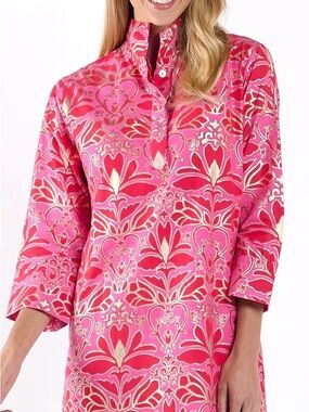 Jude Connally Pink & Gold Floral Mini Dress